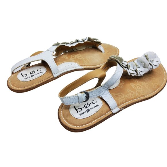 b.o.c. born concept womens leather slingback buckle adjustable sandals - Picture 7 of 8